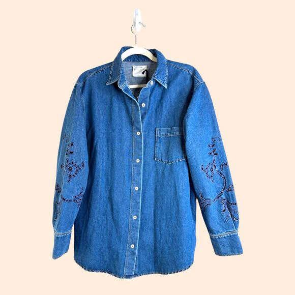 Forte Forte Embroidered Denim Shirt - Picture 2 of 7